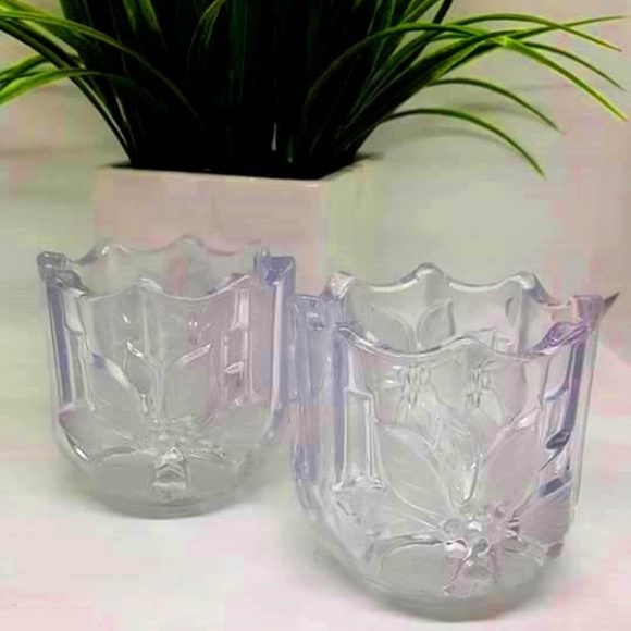 Other - 3x$15 Vintage Crystal Candle Holder Set of 2
